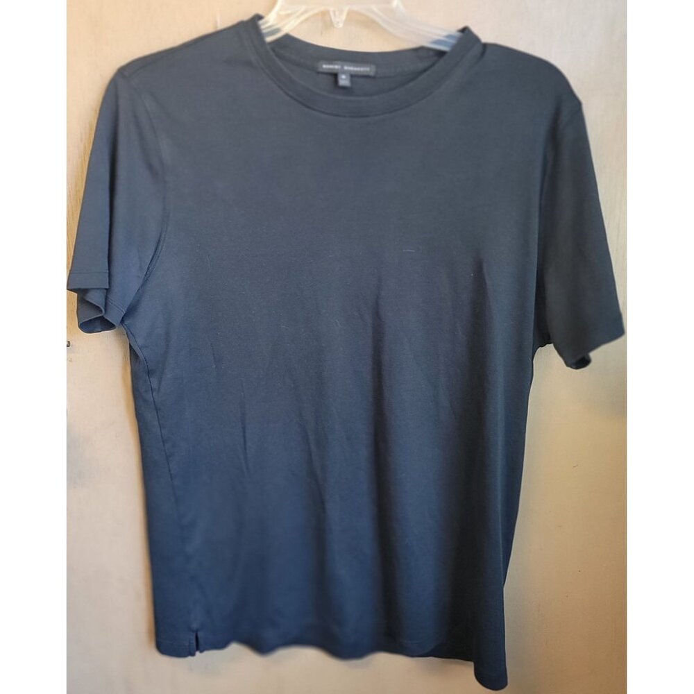 Robert Barakett‎ Black SS Crewneck Tshirt Mens XL Pima Cotton EUC